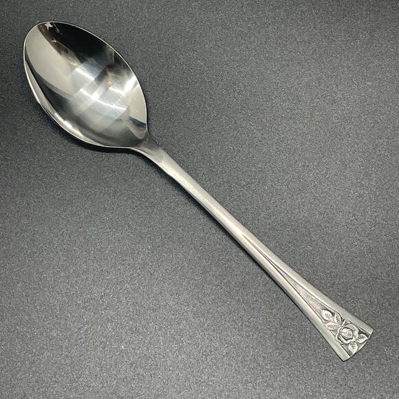 NOS Northland Stainless Korea Pasadena Rose Set of 8 Tea Spoons MCM Flatware - Picture 3 of 7